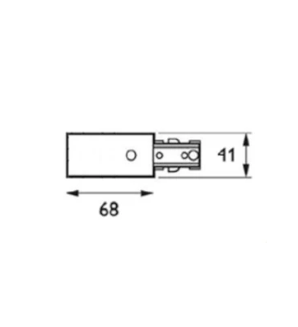 ALIMENTADOR RIEL TRIFASICO BLANCO M-ALITE