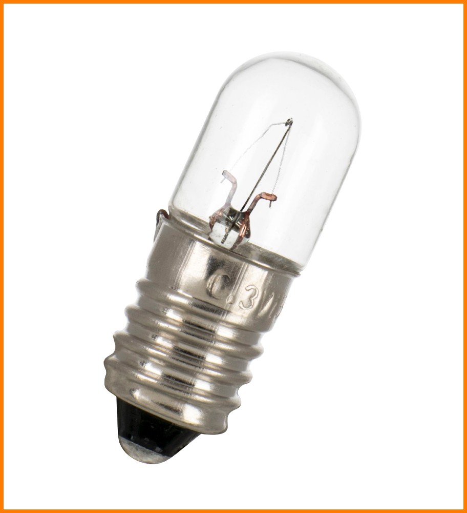 AMPOLLETA MINIATURA E10 12V 165mA T9x23 C-2V