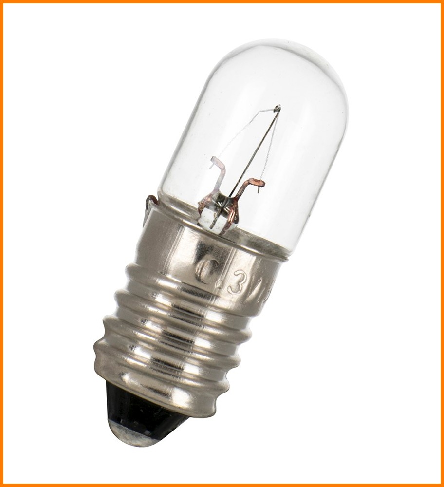AMPOLLETA MINIATURA E10 240V 12mA 3W T10x28 E-28.240.012