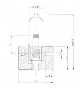 AMPOLLETA PABELLON ALM 23V 100W X-514SP ECL-0001 MAQUET ORIGINAL