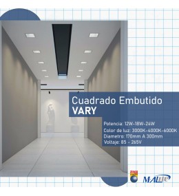 FOCO LED 18W 4000K C. EMBUTIDO M-ALITE