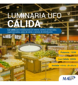 LUMINARIA UFO 150W 3000K LED M-ALITE