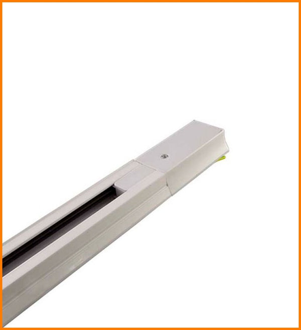 RIEL ELECTRIFICADO 1MT BLANCO 3 LINEAS 2P+T M-ALITE